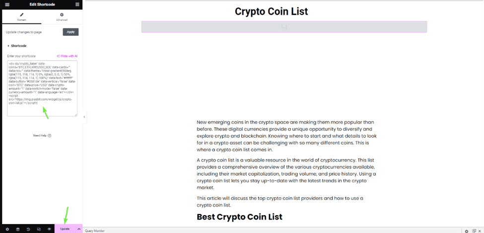 Crypto Coin List